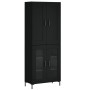 Tall black plywood sideboard 69.5x34x180 cm by vidaXL, Sideboards - Ref: Foro24-3199618, Price: 146,99 €, Discount: %