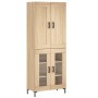 Aparador alto madera contrachapada color roble 69,5x34x180 cm de vidaXL, Aparadores - Ref: Foro24-3199620, Precio: 142,25 €, ...