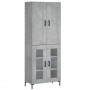 Aparador alto madera contrachapada gris hormigón 69,5x34x180 cm de vidaXL, Aparadores - Ref: Foro24-3199621, Precio: 142,99 €...