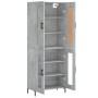 Aparador alto madera contrachapada gris hormigón 69,5x34x180 cm de vidaXL, Aparadores - Ref: Foro24-3199621, Precio: 142,99 €...