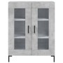 Aparador alto madera contrachapada gris hormigón 69,5x34x180 cm de vidaXL, Aparadores - Ref: Foro24-3199621, Precio: 142,99 €...