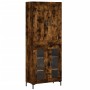 Aparador alto madera contrachapada roble ahumado 69,5x34x180 cm de vidaXL, Aparadores - Ref: Foro24-3199622, Precio: 143,36 €...