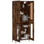 Aparador alto madera contrachapada roble ahumado 69,5x34x180 cm de vidaXL, Aparadores - Ref: Foro24-3199622, Precio: 143,36 €...