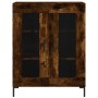 Aparador alto madera contrachapada roble ahumado 69,5x34x180 cm de vidaXL, Aparadores - Ref: Foro24-3199622, Precio: 143,36 €...