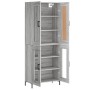 Aparador alto madera contrachapada gris sonoma 69,5x34x180 cm de vidaXL, Aparadores - Ref: Foro24-3199623, Precio: 148,08 €, ...