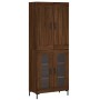 Aparador alto madera contrachapada marrón roble 69,5x34x180 cm de vidaXL, Aparadores - Ref: Foro24-3199624, Precio: 147,11 €,...