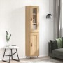 Aparador de madera contrachapada roble Sonoma 34,5x34x180 cm de vidaXL, Aparadores - Ref: Foro24-3199468, Precio: 103,26 €, D...