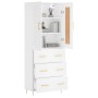 Aparador alto madera contrachapada blanco 69,5x34x180 cm de vidaXL, Aparadores - Ref: Foro24-3199737, Precio: 180,99 €, Descu...