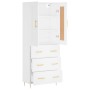 Aparador alto madera contrachapada blanco 69,5x34x180 cm de vidaXL, Aparadores - Ref: Foro24-3199737, Precio: 180,99 €, Descu...