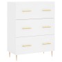 Aparador alto madera contrachapada blanco 69,5x34x180 cm de vidaXL, Aparadores - Ref: Foro24-3199737, Precio: 180,99 €, Descu...