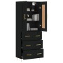 Tall black plywood sideboard 69.5x34x180 cm by vidaXL, Sideboards - Ref: Foro24-3199738, Price: 181,99 €, Discount: %