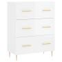 Aparador alto madera contrachapada blanco brillo 69,5x34x180 cm de vidaXL, Aparadores - Ref: Foro24-3199739, Precio: 174,99 €...