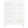 Aparador alto madera contrachapada blanco brillo 69,5x34x180 cm de vidaXL, Aparadores - Ref: Foro24-3199739, Precio: 174,99 €...