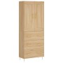 Aparador alto madera contrachapada color roble 69,5x34x180 cm de vidaXL, Aparadores - Ref: Foro24-3199740, Precio: 174,11 €, ...