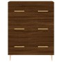 Aparador alto madera contrachapada marrón roble 69,5x34x180 cm de vidaXL, Aparadores - Ref: Foro24-3199744, Precio: 163,58 €,...