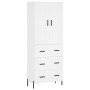 Aparador alto madera contrachapada blanco 69,5x34x180 cm de vidaXL, Aparadores - Ref: Foro24-3199753, Precio: 178,49 €, Descu...