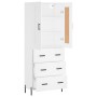 Aparador alto madera contrachapada blanco 69,5x34x180 cm de vidaXL, Aparadores - Ref: Foro24-3199753, Precio: 178,49 €, Descu...