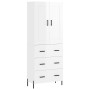 High glossy white plywood sideboard 69.5x34x180 cm by vidaXL, Sideboards - Ref: Foro24-3199755, Price: 184,94 €, Discount: %