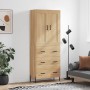 Aparador alto madera contrachapada color roble 69,5x34x180 cm de vidaXL, Aparadores - Ref: Foro24-3199756, Precio: 180,92 €, ...