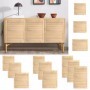 Wardrobe door slats 4 pcs pine wood 39.5x39.4 cm by vidaXL, cabinet doors - Ref: Foro24-151108, Price: 44,29 €, Discount: %