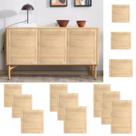 Wardrobe door slats 4 pcs pine wood 39.5x39.4 cm by vidaXL, cabinet doors - Ref: Foro24-151108, Price: 44,29 €, Discount: %