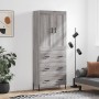 Aparador alto madera contrachapada gris sonoma 69,5x34x180 cm de vidaXL, Aparadores - Ref: Foro24-3199759, Precio: 177,00 €, ...