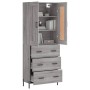 Aparador alto madera contrachapada gris sonoma 69,5x34x180 cm de vidaXL, Aparadores - Ref: Foro24-3199759, Precio: 177,00 €, ...