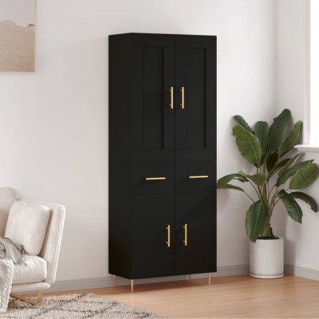 Aparador alto madera contrachapada negro 69,5x34x180 cm de vidaXL, Aparadores - Ref: Foro24-3199866, Precio: 162,95 €, Descue...