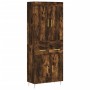 Aparador alto madera contrachapada roble ahumado 69,5x34x180 cm de vidaXL, Aparadores - Ref: Foro24-3199870, Precio: 141,99 €...