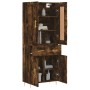 Tall smoked oak plywood highboard 69.5x34x180 cm by vidaXL, Sideboards - Ref: Foro24-3199870, Price: 141,59 €, Discount: %