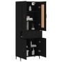 Aparador alto madera contrachapada negro 69,5x34x180 cm de vidaXL, Aparadores - Ref: Foro24-3199874, Precio: 152,68 €, Descue...