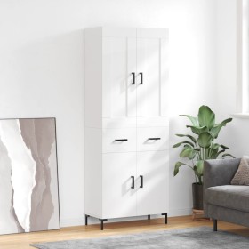 High glossy white plywood sideboard 69.5x34x180 cm by vidaXL, Sideboards - Ref: Foro24-3199875, Price: 163,99 €, Discount: %