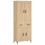 Aparador alto madera contrachapada color roble 69,5x34x180 cm de vidaXL, Aparadores - Ref: Foro24-3199876, Precio: 148,24 €, ...