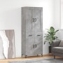 Concrete gray plywood tall sideboard 69.5x34x180 cm by vidaXL, Sideboards - Ref: Foro24-3199877, Price: 147,87 €, Discount: %