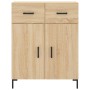 Aparador alto madera contrachapada color roble 69,5x34x180 cm de vidaXL, Aparadores - Ref: Foro24-3199876, Precio: 148,24 €, ...