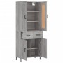 Aparador alto madera contrachapada gris sonoma 69,5x34x180 cm de vidaXL, Aparadores - Ref: Foro24-3199879, Precio: 158,40 €, ...