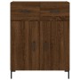 Aparador alto madera contrachapada marrón roble 69,5x34x180 cm de vidaXL, Aparadores - Ref: Foro24-3199880, Precio: 153,57 €,...