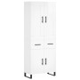 Aparador alto madera contrachapada blanco brillo 69,5x34x180 cm de vidaXL, Aparadores - Ref: Foro24-3199899, Precio: 170,05 €...