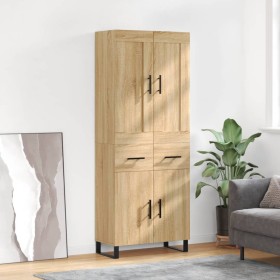 Aparador alto madera contrachapada color roble 69,5x34x180 cm de vidaXL, Aparadores - Ref: Foro24-3199900, Precio: 192,99 €, ...