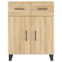 High oak-colored plywood sideboard 69.5x34x180 cm by vidaXL, Sideboards - Ref: Foro24-3199900, Price: 192,29 €, Discount: %