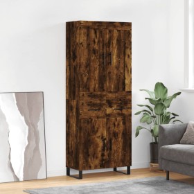 Aparador alto madera contrachapada roble ahumado 69,5x34x180 cm de vidaXL, Aparadores - Ref: Foro24-3199902, Precio: 176,99 €...