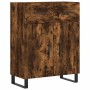 Aparador alto madera contrachapada roble ahumado 69,5x34x180 cm de vidaXL, Aparadores - Ref: Foro24-3199902, Precio: 176,01 €...