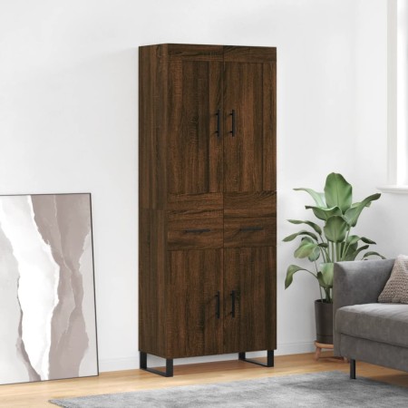 Tall brown oak plywood sideboard 69.5x34x180 cm by vidaXL, Sideboards - Ref: Foro24-3199904, Price: 168,01 €, Discount: %