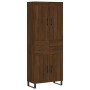 Aparador alto madera contrachapada marrón roble 69,5x34x180 cm de vidaXL, Aparadores - Ref: Foro24-3199904, Precio: 168,01 €,...