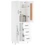 Tall white plywood sideboard 69.5x34x180 cm by vidaXL, Sideboards - Ref: Foro24-3199969, Price: 172,47 €, Discount: %