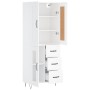 Tall white plywood sideboard 69.5x34x180 cm by vidaXL, Sideboards - Ref: Foro24-3199969, Price: 172,47 €, Discount: %