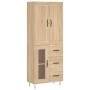 High oak-colored plywood sideboard 69.5x34x180 cm by vidaXL, Sideboards - Ref: Foro24-3199972, Price: 149,79 €, Discount: %