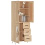 High oak-colored plywood sideboard 69.5x34x180 cm by vidaXL, Sideboards - Ref: Foro24-3199972, Price: 149,79 €, Discount: %