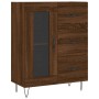 Aparador alto madera contrachapada marrón roble 69,5x34x180 cm de vidaXL, Aparadores - Ref: Foro24-3199976, Precio: 154,99 €,...