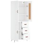 Tall white plywood sideboard 69.5x34x180 cm by vidaXL, Sideboards - Ref: Foro24-3199977, Price: 160,05 €, Discount: %